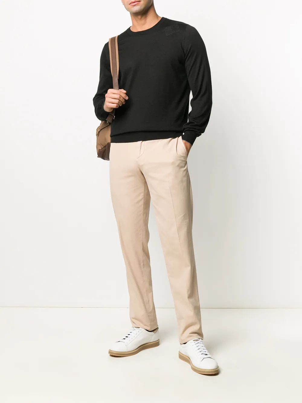 Shop Brunello Cucinelli Crew Neck Jumper In Black