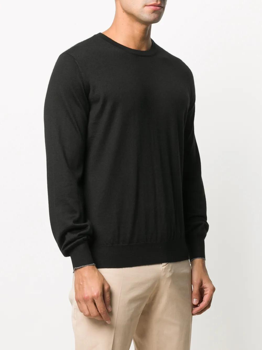 Shop Brunello Cucinelli Crew Neck Jumper In Black