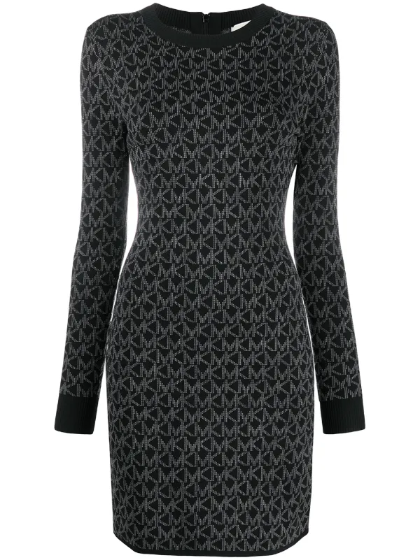 michael kors black knit dress