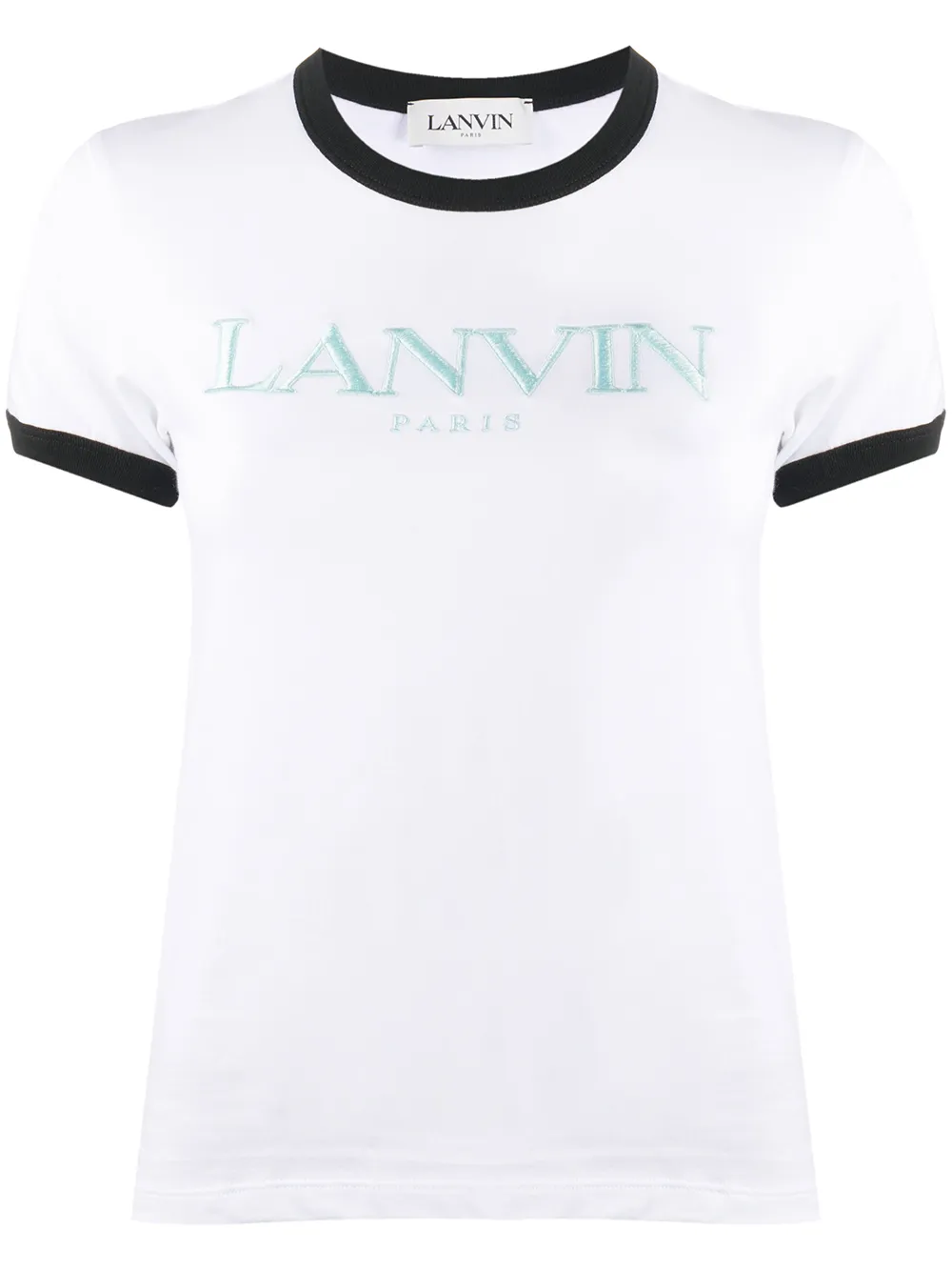 LANVIN футболка с короткими рукавами и вышитым логотипом