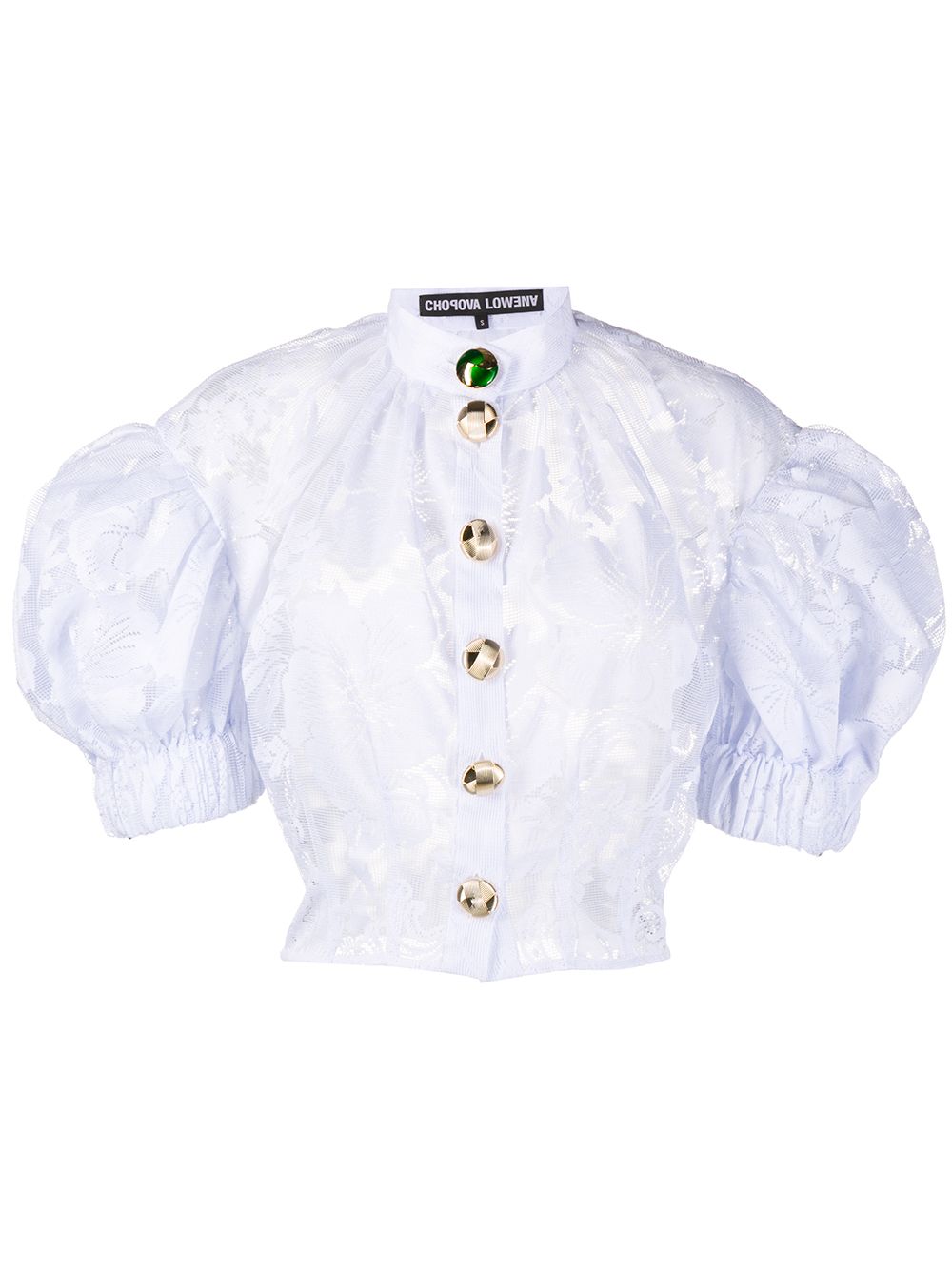 фото Chopova lowena puff-sleeve lace blouse