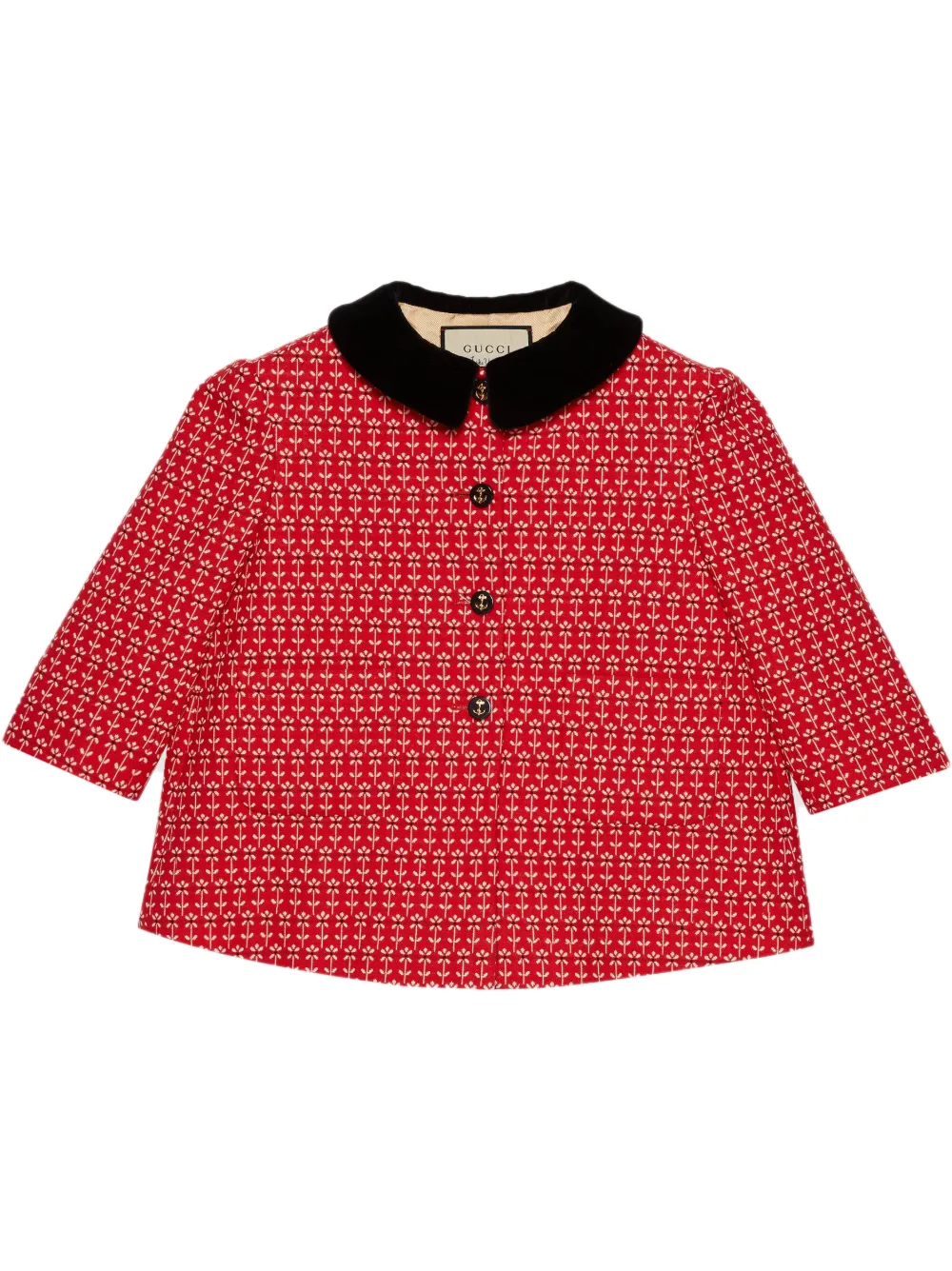 veste à fleurs en jacquard