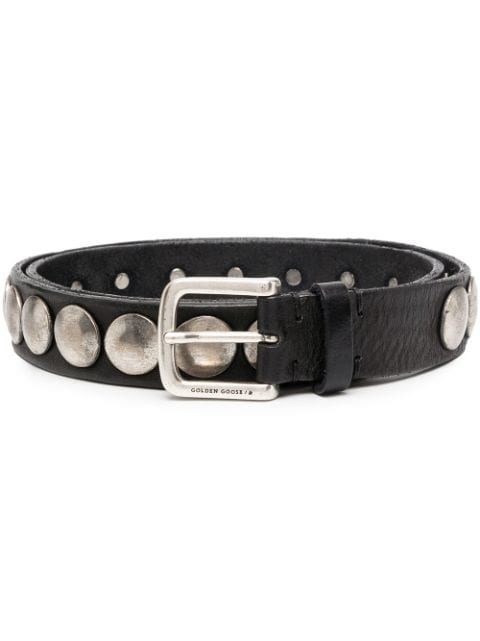 Golden Goose disc-embellished belt