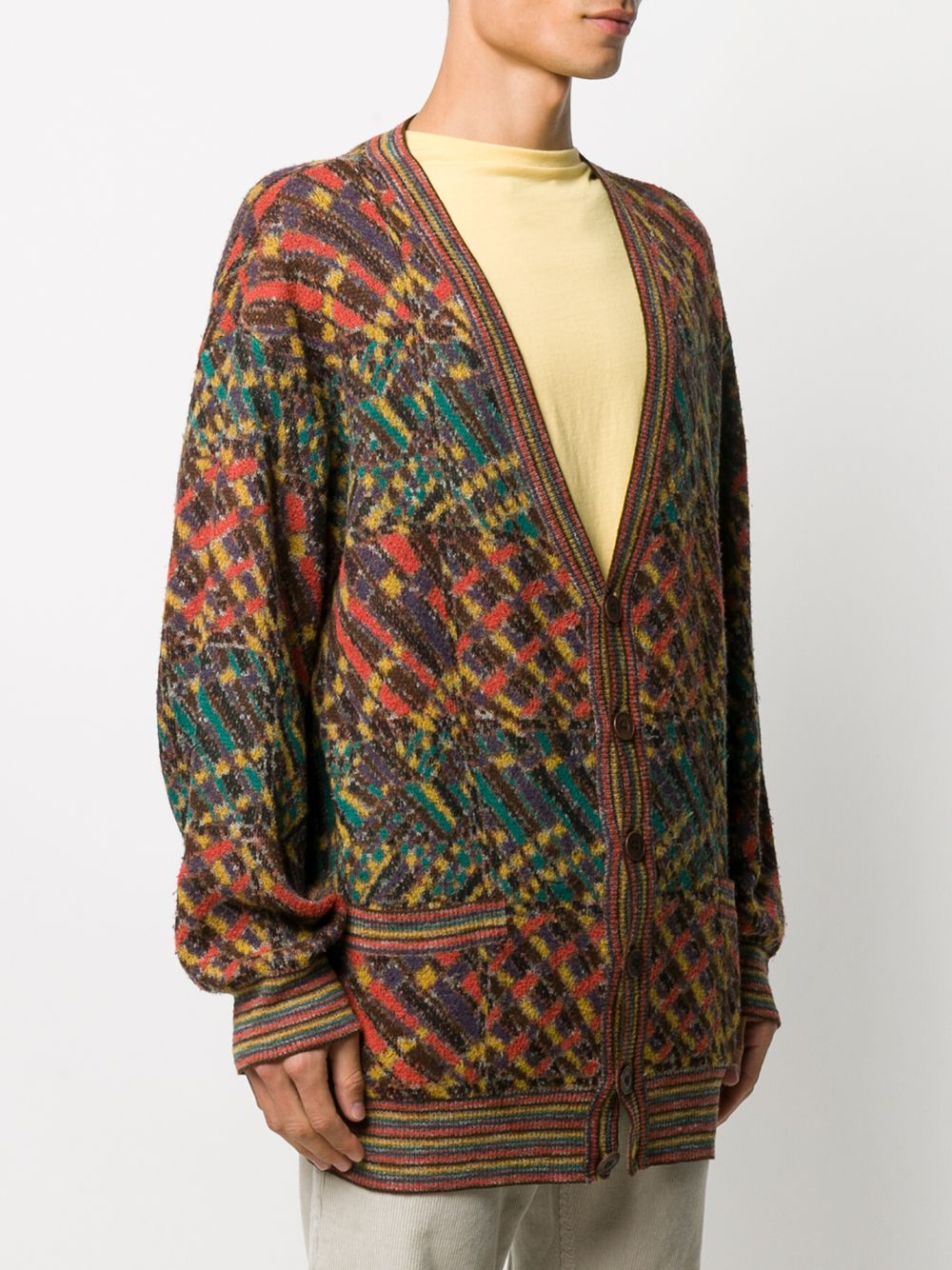 фото Missoni pre-owned кардиган 1980-х годов на пуговицах с абстрактным принтом