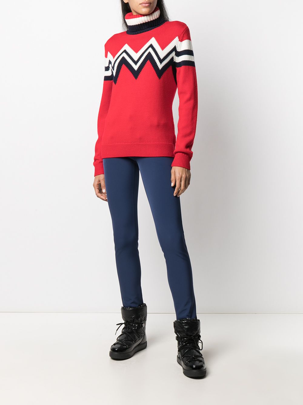 Shop Perfect Moment Alpine Roll Neck Jumper In Red