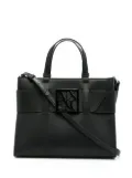 Armani Exchange logo belt-strap tote bag - Black