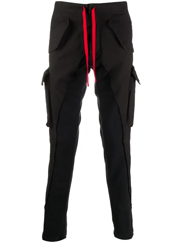 black drawstring cargo pants