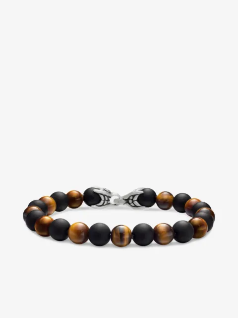 David Yurman sterling silver Spiritual Beads Alternating bracelet (8mm)