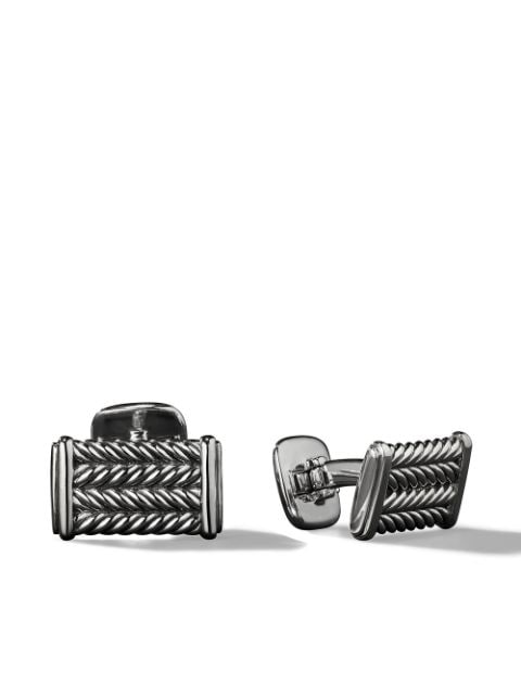 David Yurman mancuernillas Chevron en plata de ley 