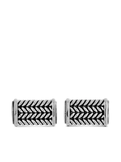 David Yurman sterling silver Chevron cufflinks (22.3mm)