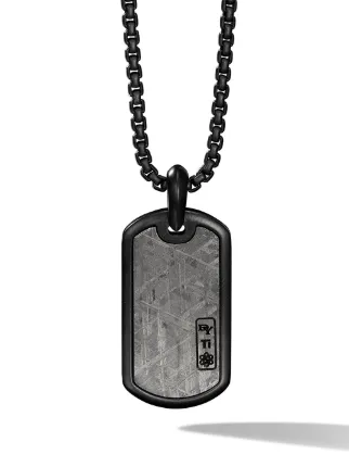 David Yurman titanium 35mm tag pendant 