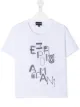 Image 1 of Emporio Armani Kids TEEN logo-print scoop neck T-Shirt