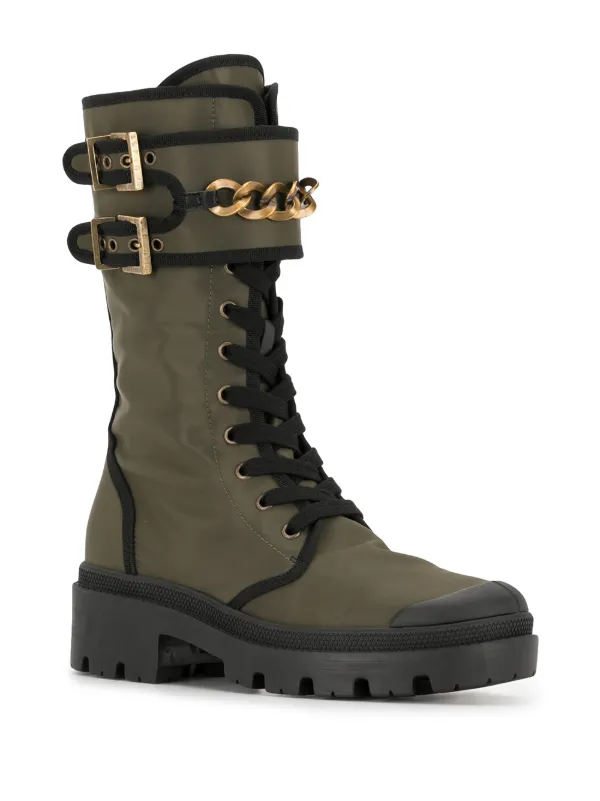 Army green lace up booties shop