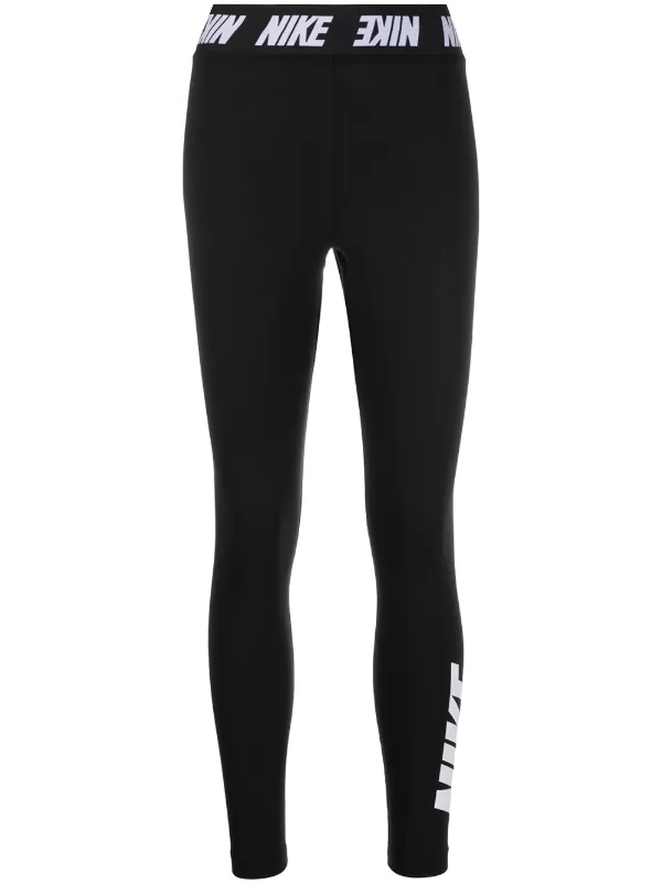 nike logo waistband leggings
