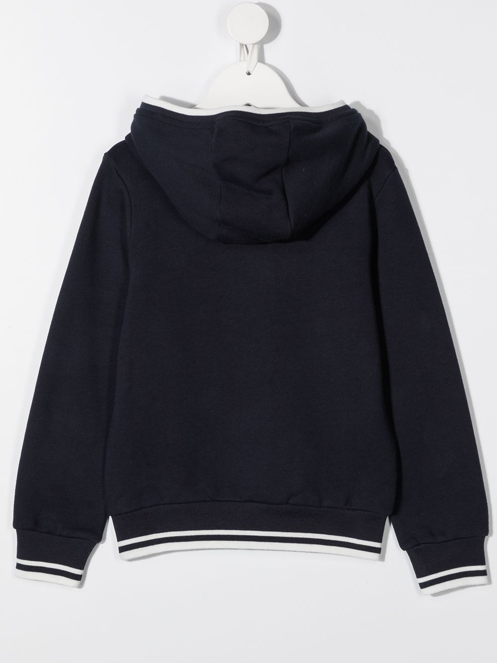 Shop Fay Embroidered Logo Hoodie In Blue