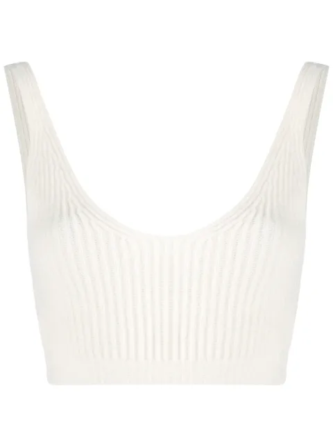 Cashmere In Love ribbed knit cropped vest