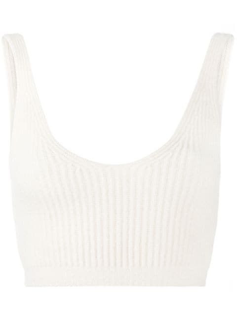 Cashmere In Love ribbed knit cropped vest
