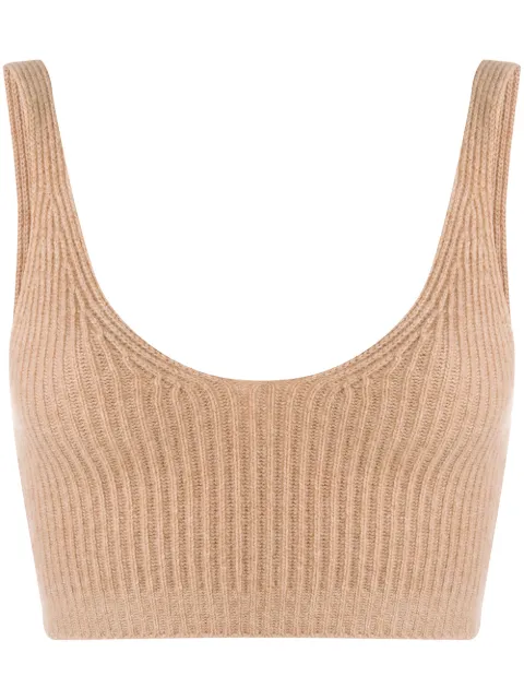 Cashmere In Love Reese ribbed-knit cropped vest
