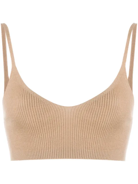 Cashmere In Love ribbed-knit cropped top