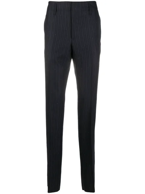Ferragamo Calça reta risca de giz