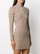 MISBHV high neck monogram mini dress