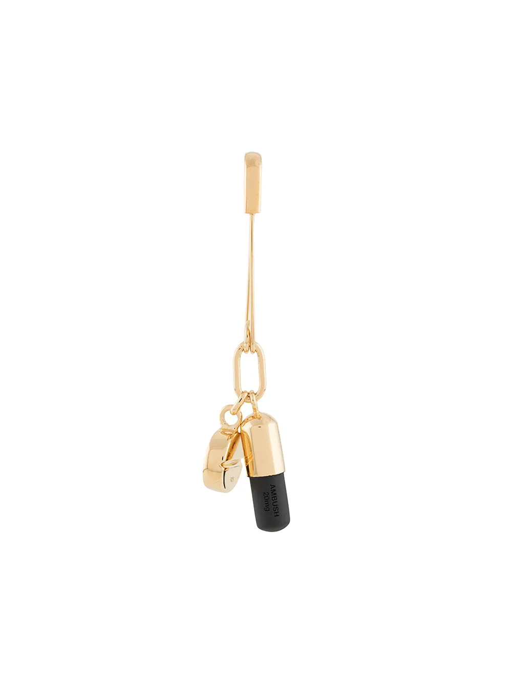 

AMBUSH pill-charm earring - Gold