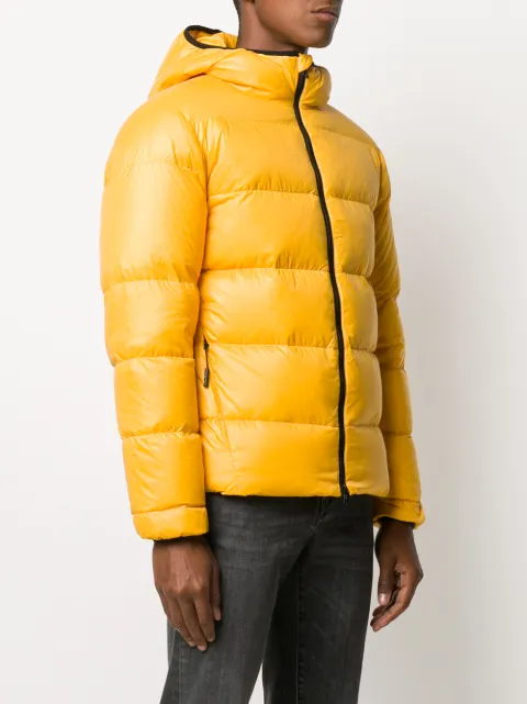 big yellow puffer jacket