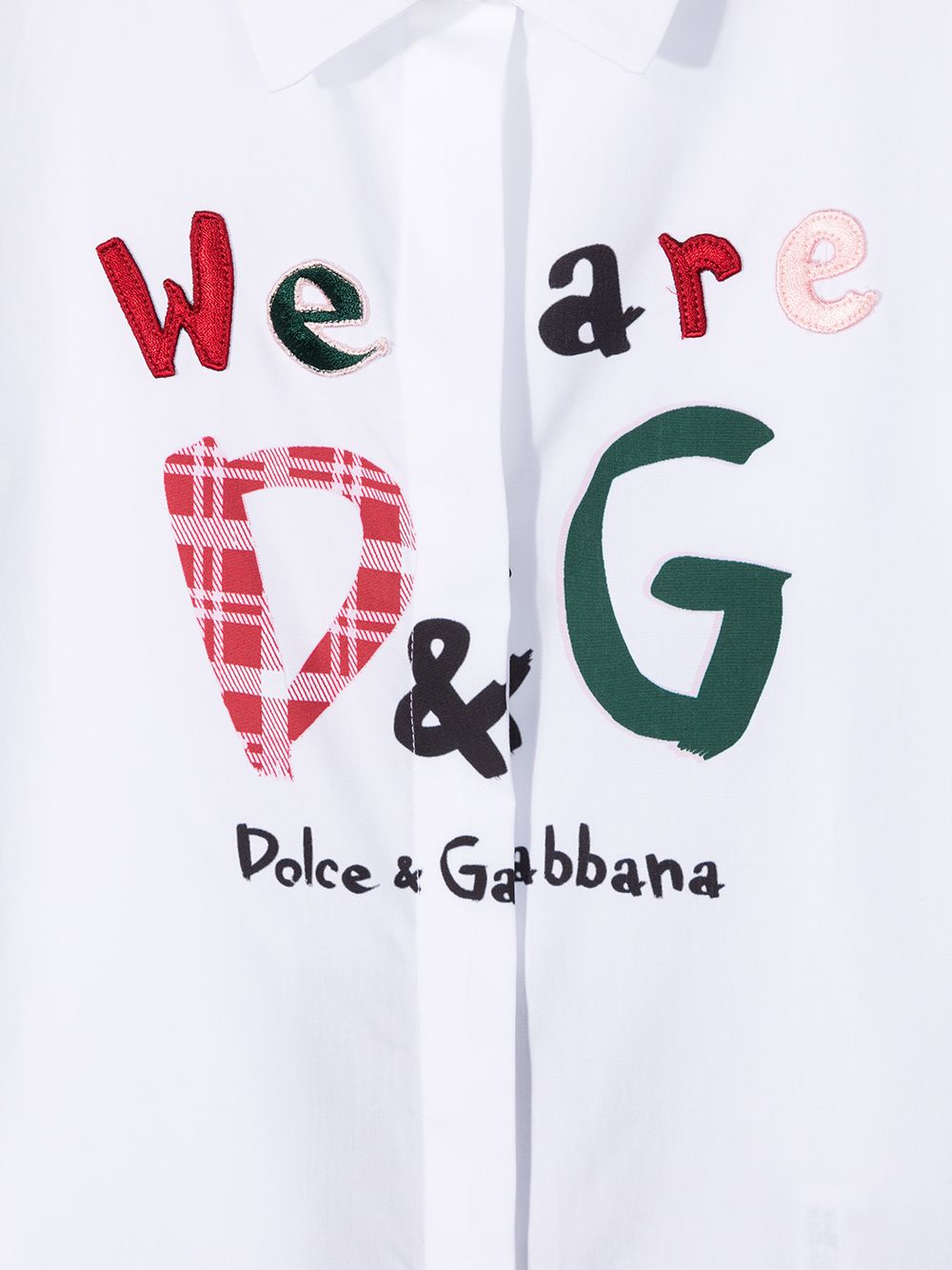 фото Dolce & gabbana kids рубашка с вышитым логотипом