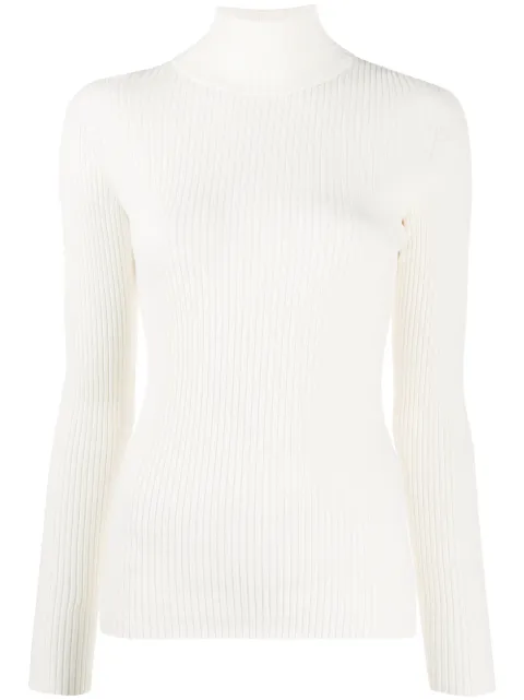 plain high neck sweater