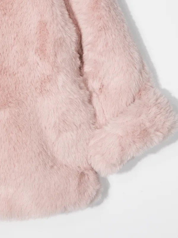 armani faux fur coat