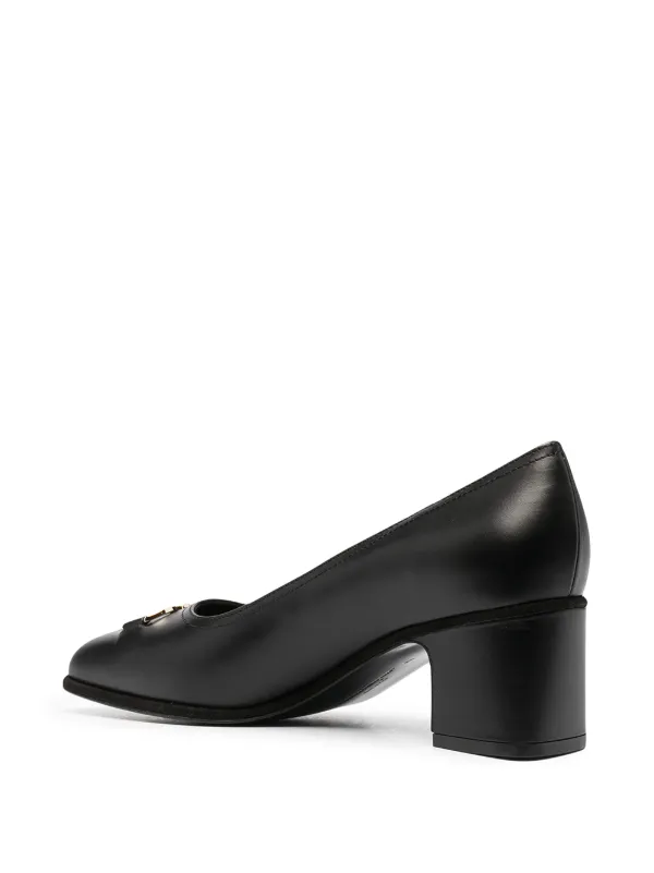 Salvatore Ferragamo ブラックハイヒール・パンプス Salvatore Ferragamo パンプス レザー ブラック - メルカリ