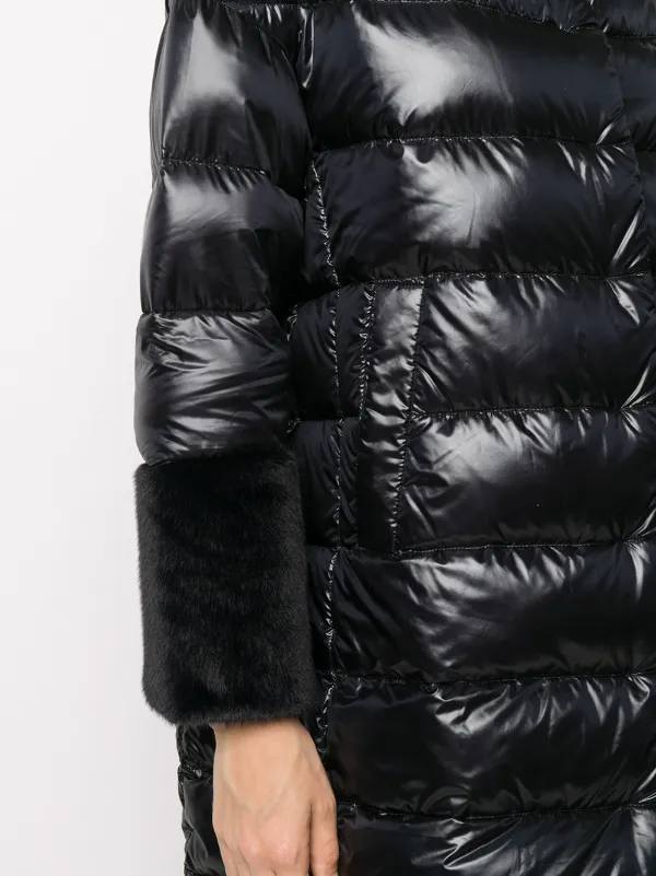 herno fur trimmed padded coat