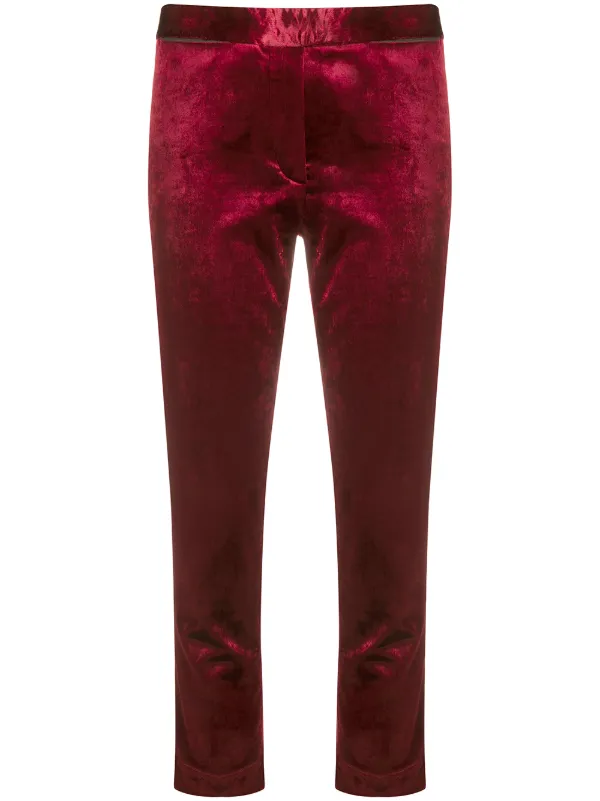 cropped velvet trousers