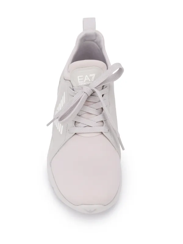 ea7 logo embossed trainers