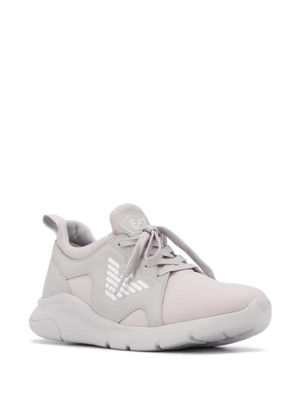 ea7 logo embossed trainers