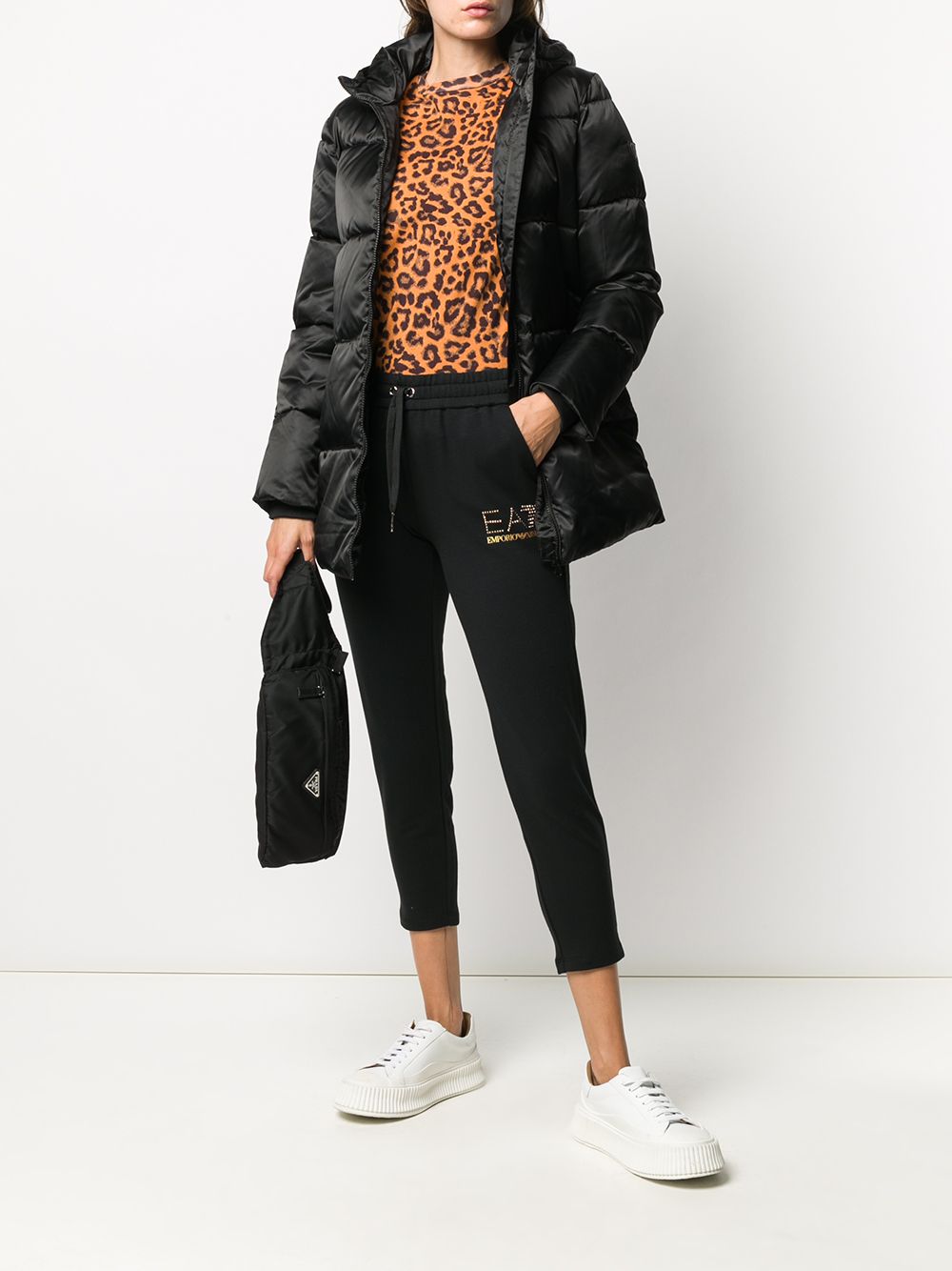 фото Ea7 emporio armani quilted mid-length coat