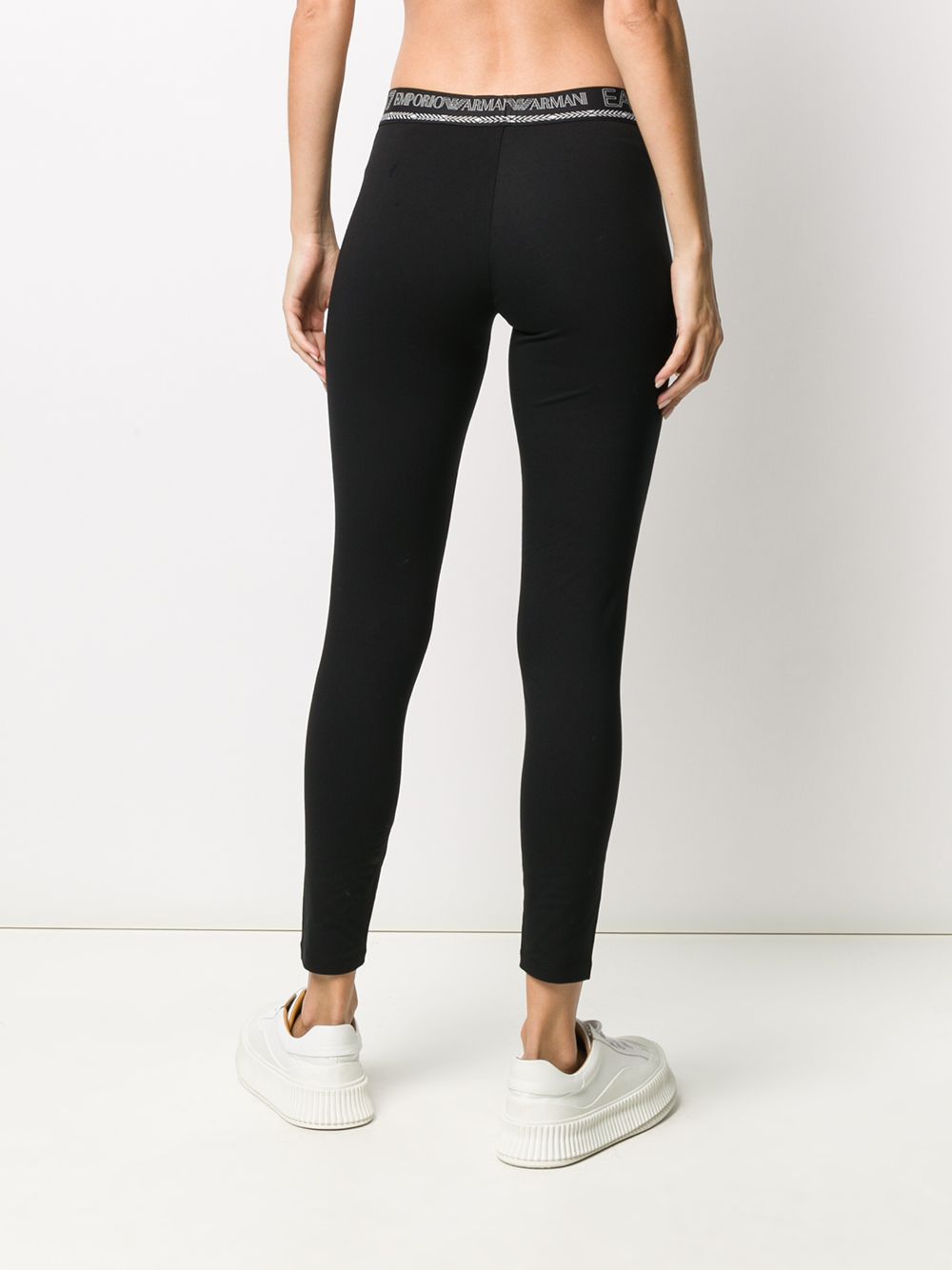 фото Ea7 emporio armani logo band cropped leggings