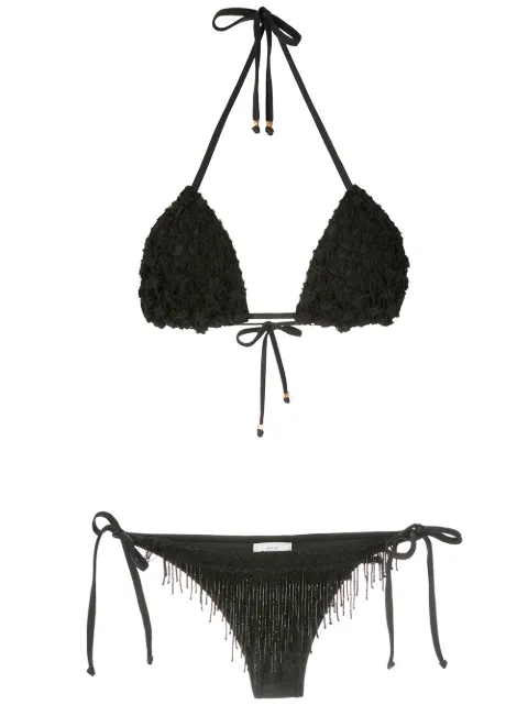 Amir Slama beaded embroidery bikini set