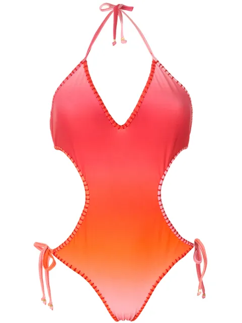 Amir Slama crocheted tie-dye one piece