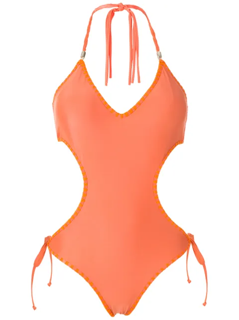 Amir Slama tie cut-out one-piece