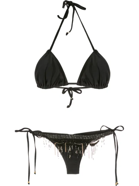 Amir Slama embroidered triangle bikini set