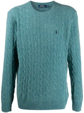 Polo Ralph Lauren blue cable knit 