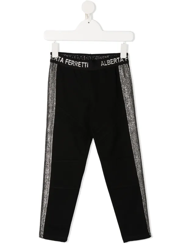 Shop Alberta Ferretti Kids side stripe 
