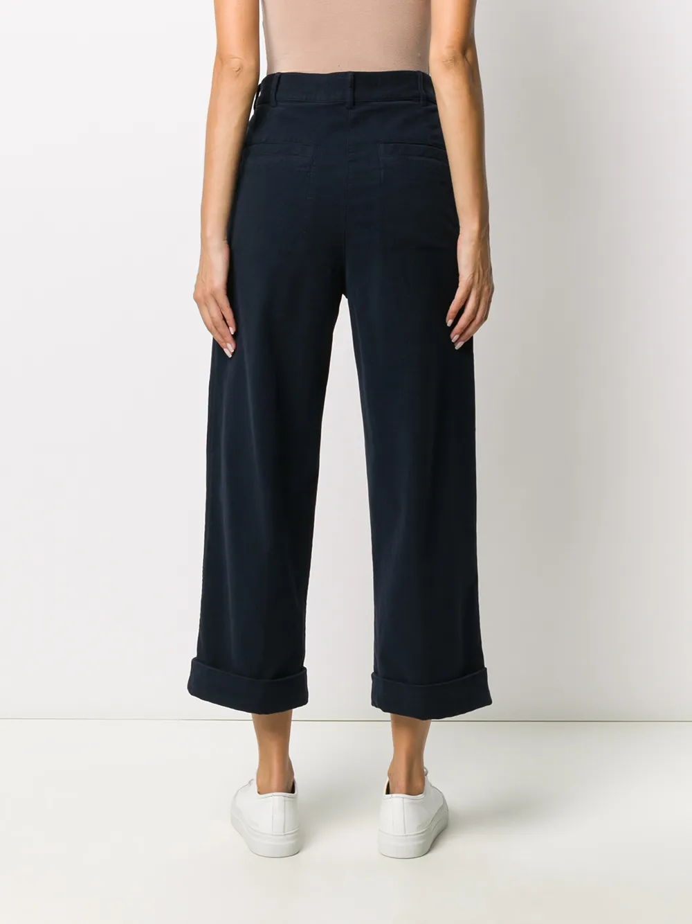 ASPESI Cropped broek Blauw