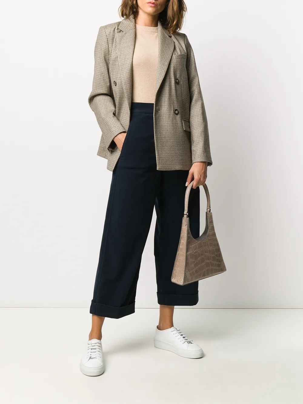 ASPESI Cropped broek - Blauw