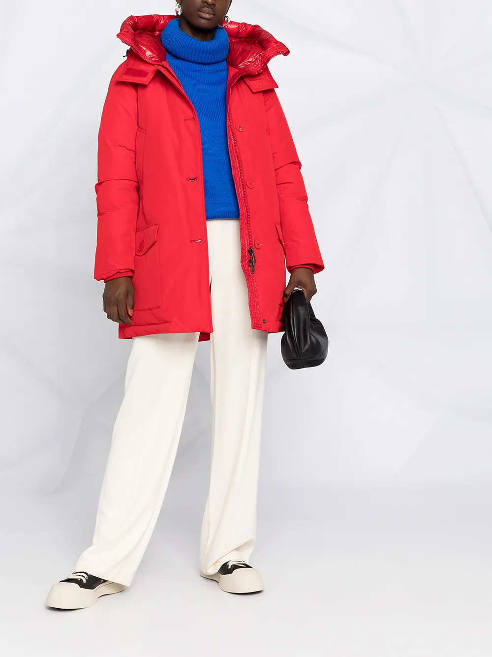 фото Woolrich длинный пуховик