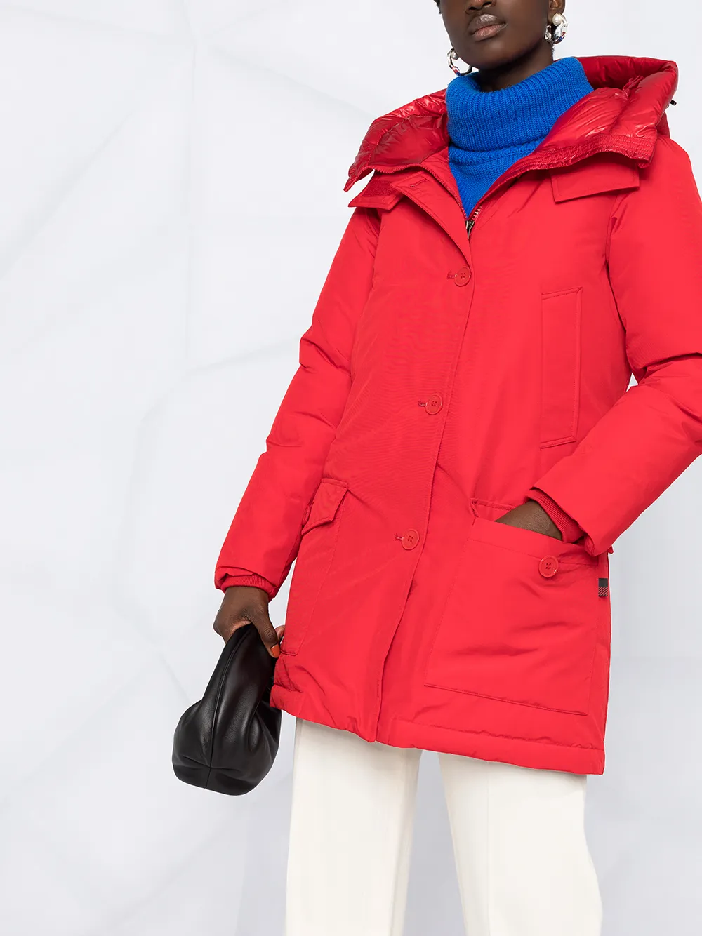 фото Woolrich длинный пуховик