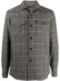 Lardini check button-up shirt jacket - Brown