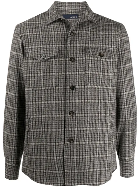 Lardini check button-up shirt jacket