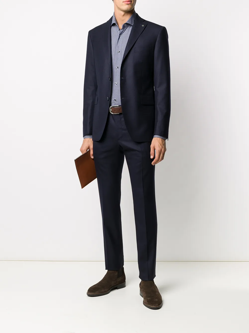 Barba Overhemd met geometrische print - Blauw